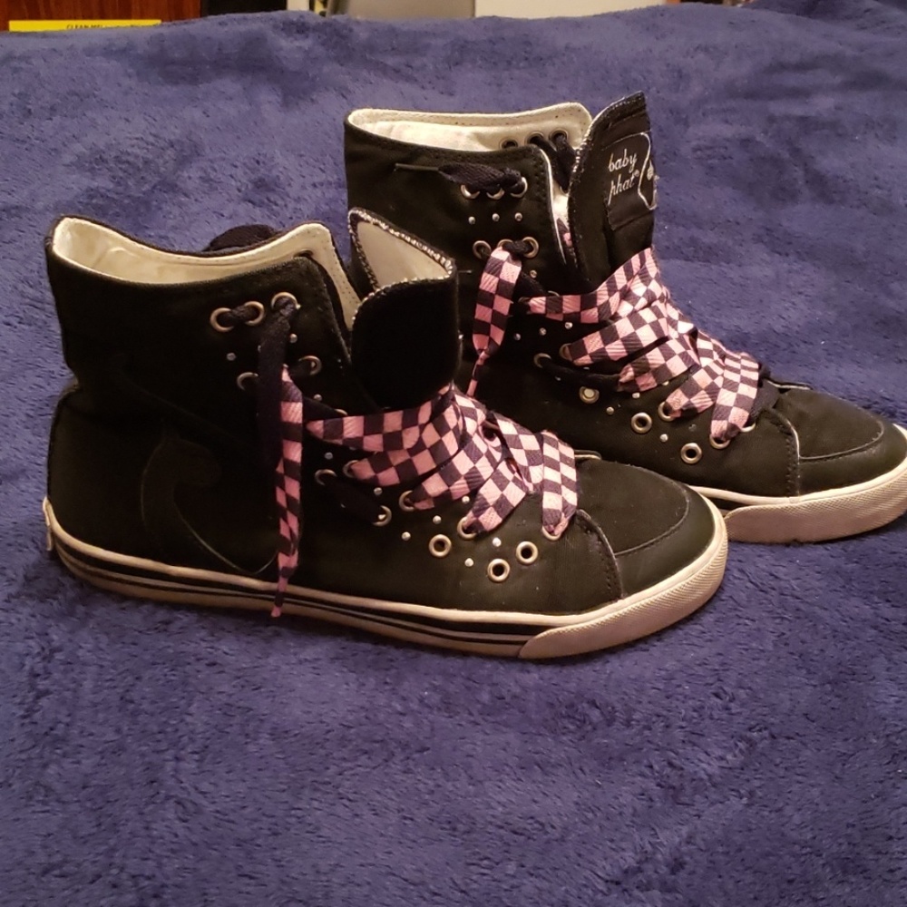 Baby Phat black high tops sz 8.5